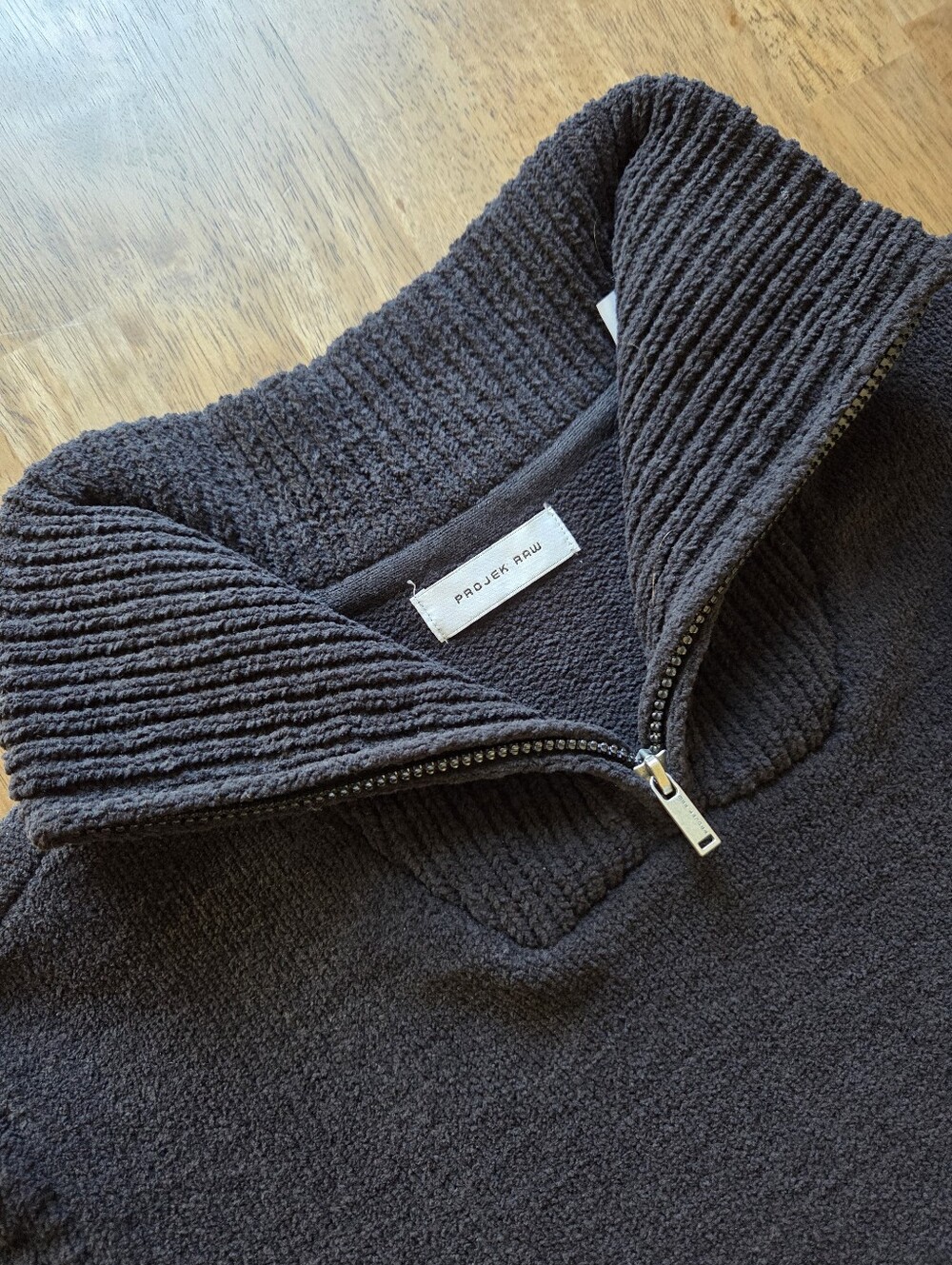 Project Raw Soft Quarter-Zip Knit Sweater - Picture 4 of 9